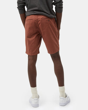 Red Men's Organic Cotton Twill Shorts