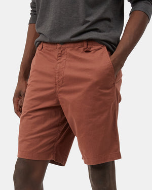 Red Men's Organic Cotton Twill Shorts