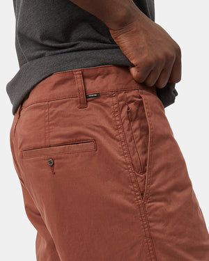 Red Men's Organic Cotton Twill Shorts