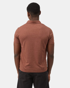 Red Men's Short Sleeve Polo Neck T-Shirt