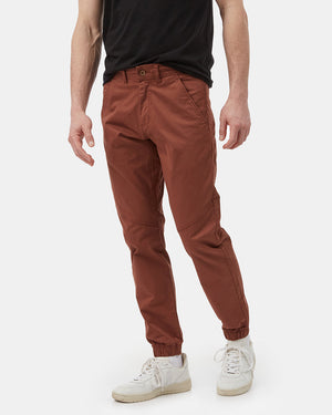 Red Men's Twill Joggers