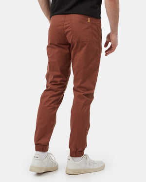 Red Men's Twill Joggers