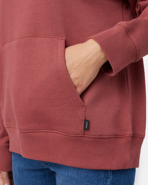 Red Organic Cotton Oversized Hoodie