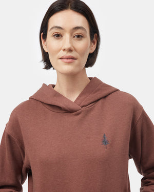 Red Organic Fleece Pullover Hoodie