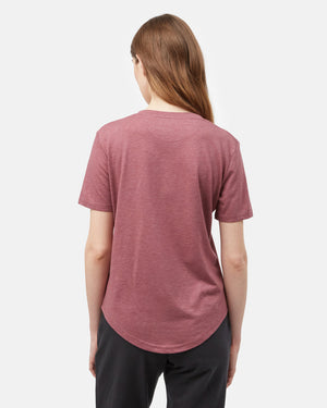 Red V-Neck Short Sleeve T-Shirt