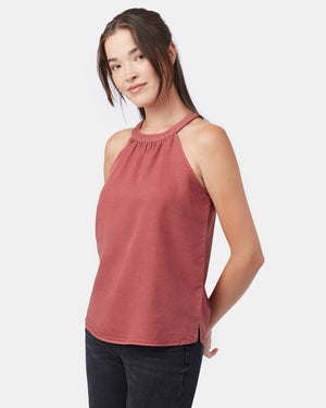 Red Women's Halter Neck Tank Top 