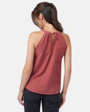 Red Women's Halter Neck Tank Top 