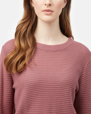 Red Women's Organic Ribbed Sweater