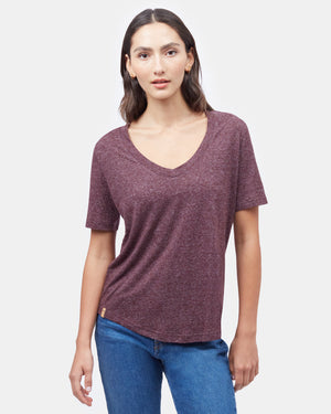 Red Women's Scoop Neck Top