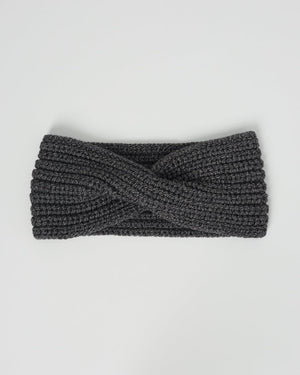 Black Organic Cotton Knit Hair Bandeau