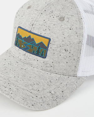 Gray Adjustable Mesh Graphic Peak Hat