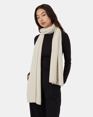 Cream-Eco-Friendly-Wool-Knit-Scarf