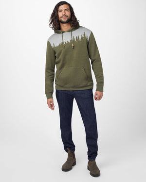 Green Treelinen Graphic Pullover