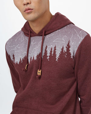 Red Tree Graphic Hooded Pullover