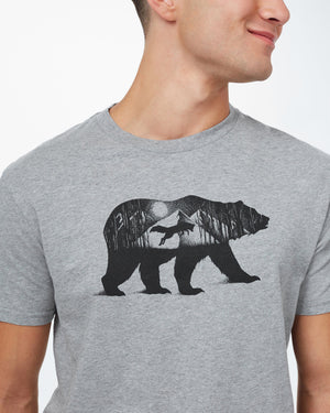 Gray Men's Organic Cotton Graphic Tee