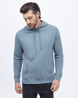 Blue Men's Eco-Friendly Pullover Hoodie