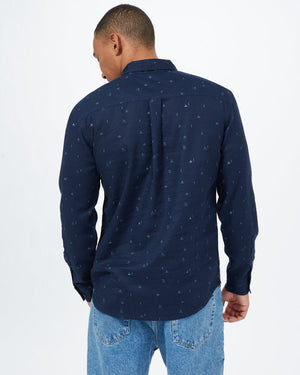 Blue Men's Eco-Friendly Button Shirt