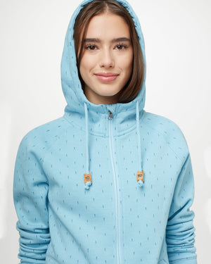 Gray Organic Cotton Zip-Up Hoodie