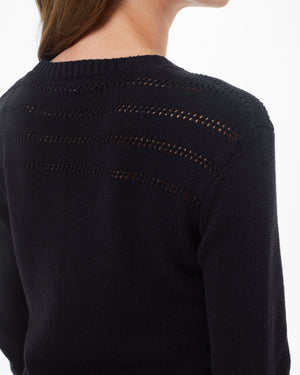 Black Women's Wool Knit Jumper