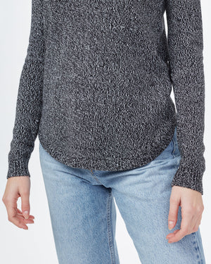 Black,Gray Women's Wool Knit Jumper