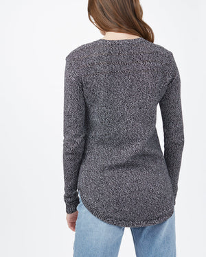 Black,Gray Women's Wool Knit Jumper