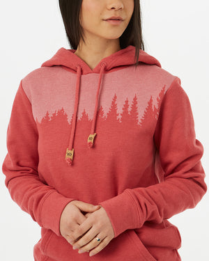 Red Women's Graphic Pullover Hoodie