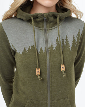 Green Tree Graphic Pullover Hoodie