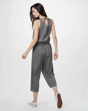 Gray Women's Lightweight Tencel Jumpsuit