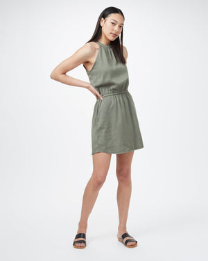 Green Women's Halterneck Summer Dress