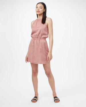 Pink Women's Halterneck Summer Dress