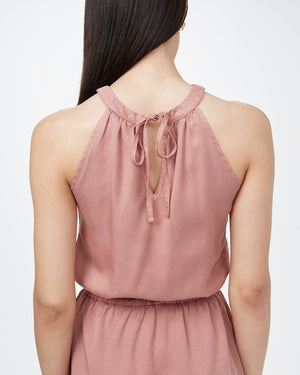 Pink Women's Halterneck Summer Dress