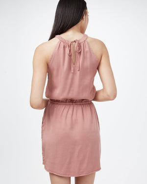 Pink Women's Halterneck Summer Dress