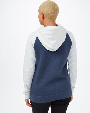 Blue Organic Cotton Pullover Hoodie