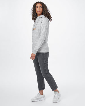 Gray Organic Cotton Zip-Up Hoodie