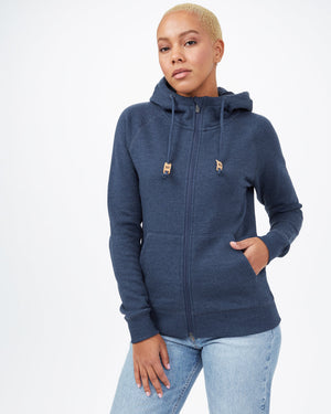 Blue Organic Cotton Zip-Up Hoodie