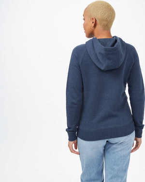 Blue Organic Cotton Zip-Up Hoodie