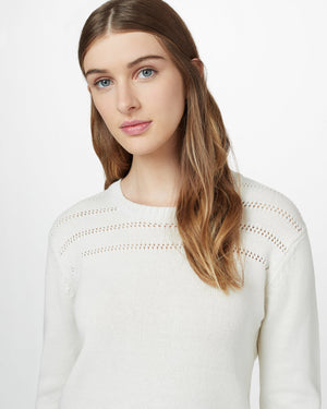 White Women's Wool Knit Jumper