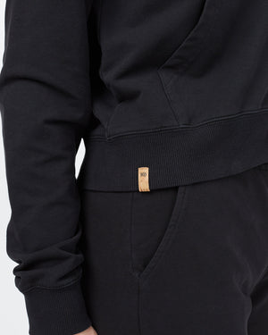 Black Organic Cotton Zip Up