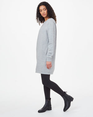 Gray Women's Crew Neck Sweater Dress