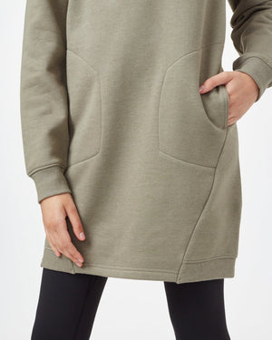 Green Women's Crew Neck Sweater Dress