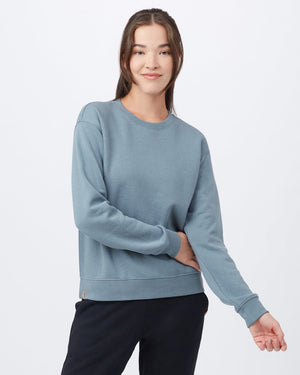 Blue Women's Fleece Long Sleeve Sweatshirt