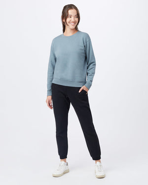 Blue Women's Fleece Long Sleeve Sweatshirt