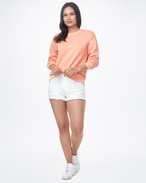 Orange Women's Fleece Long Sleeve Sweatshirt