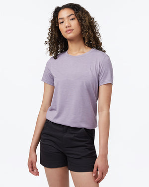 Purple Recycled Polyester Crew Neck T-Shirt