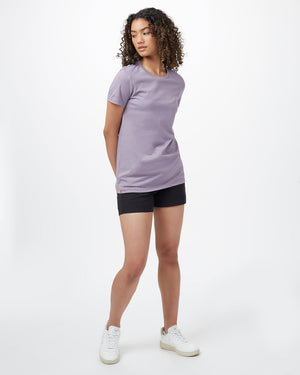 Purple Recycled Polyester Crew Neck T-Shirt