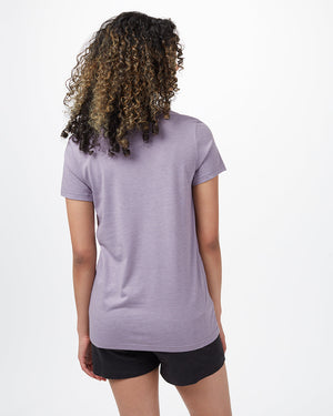 Purple Recycled Polyester Crew Neck T-Shirt