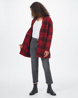 Red Women's Organic Cotton Cardigan