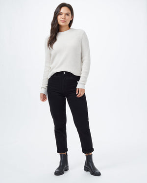 White Women's Organic Cotton Knit Sweater