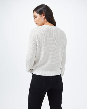 White Women's Organic Cotton Knit Sweater