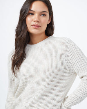 White Women's Organic Cotton Knit Sweater